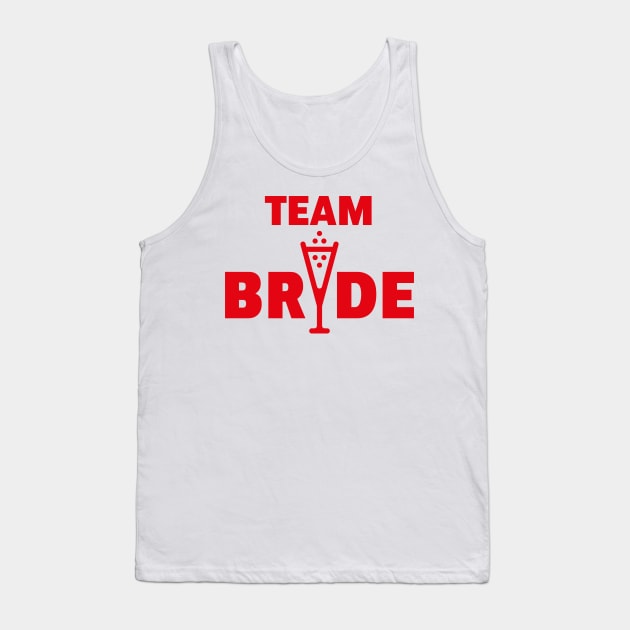 Team Bride Bubbly (Hen Night / Bachelorette Party / Red) Tank Top by MrFaulbaum